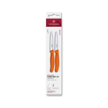 Victorinox 6.7799.2C1 Swiss Classic 2li 10cm Soyma Bıçağı Set, Turuncu - 1