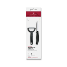 Victorinox 6.7113.22 Swiss Classic 2li Bıçak ve Soyacak Set, Siyah - 1