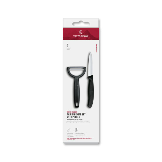 Victorinox 6.7113.22 Swiss Classic 2li Bıçak ve Soyacak Set, Siyah - 1