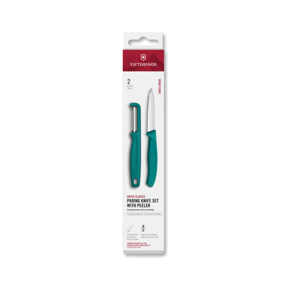 Victorinox 6.7114.21C1 Swiss Classic 2li Bıçak ve Soyacak Set, Yeşil - 1