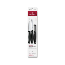 Victorinox 6.7113.33 Swiss Classic 3lü Bıçak ve Soyacak Set, Siyah - 1