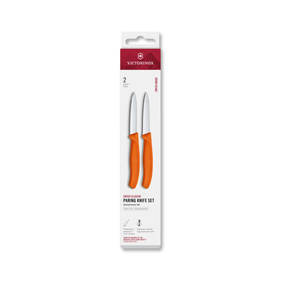 Victorinox 6.7699.2C1 Swiss Classic 2li Soyma Bıçağı Set, Turuncu - 1