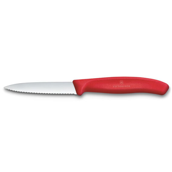 Victorinox 6.7631.C1 Swiss Classic 8cm Tırtıklı Soyma Bıçağı, Kırmızı - 1