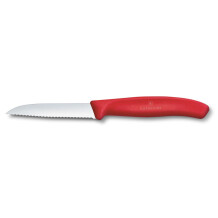 Victorinox 6.7431.C1 Swiss Classic 8cm Tırtıklı Soyma Bıçağı, Kırmızı - 1