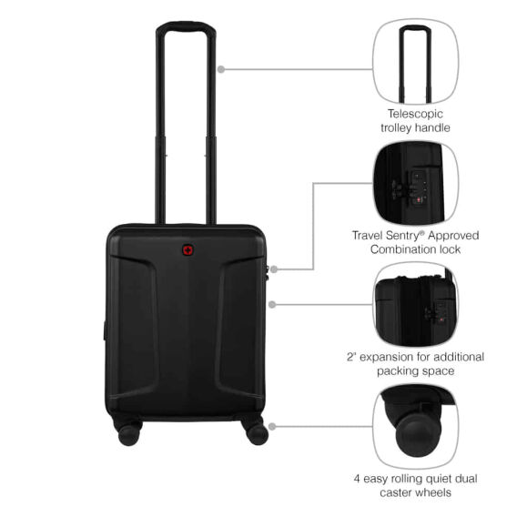 Wenger 610685 Legacy Carry On Bavul, Siyah - 8
