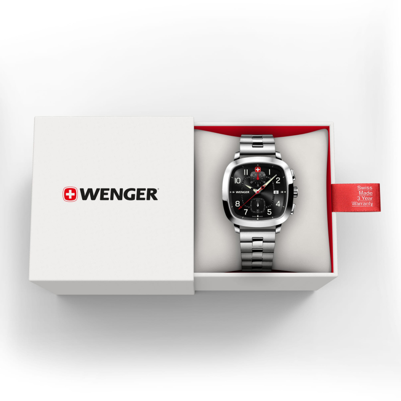 Wenger 01.1933.109 Vintage Sport Chrono 39.5mm Erkek Kol Saati - 2